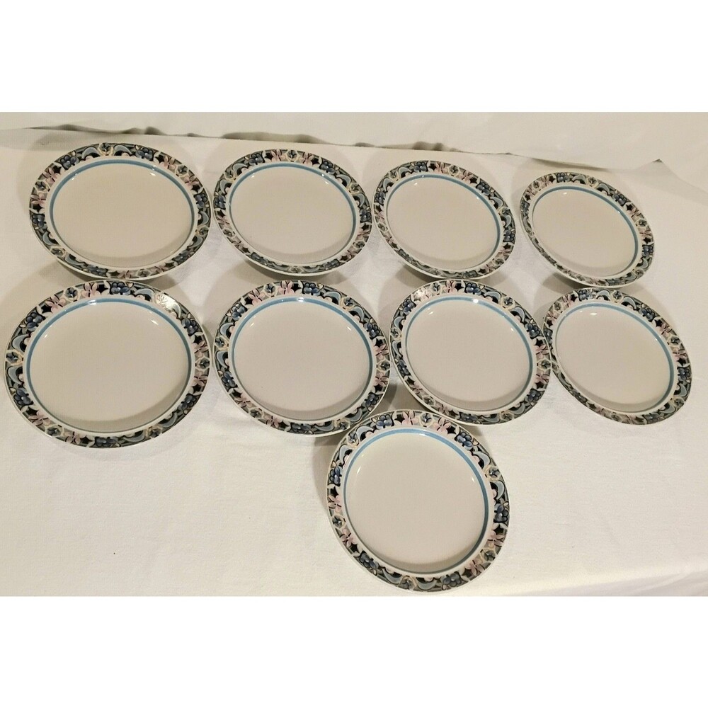 Tienshan Stoneware Catalina Salad Dessert Plate Lot Of 9 Excellent 7.75"
